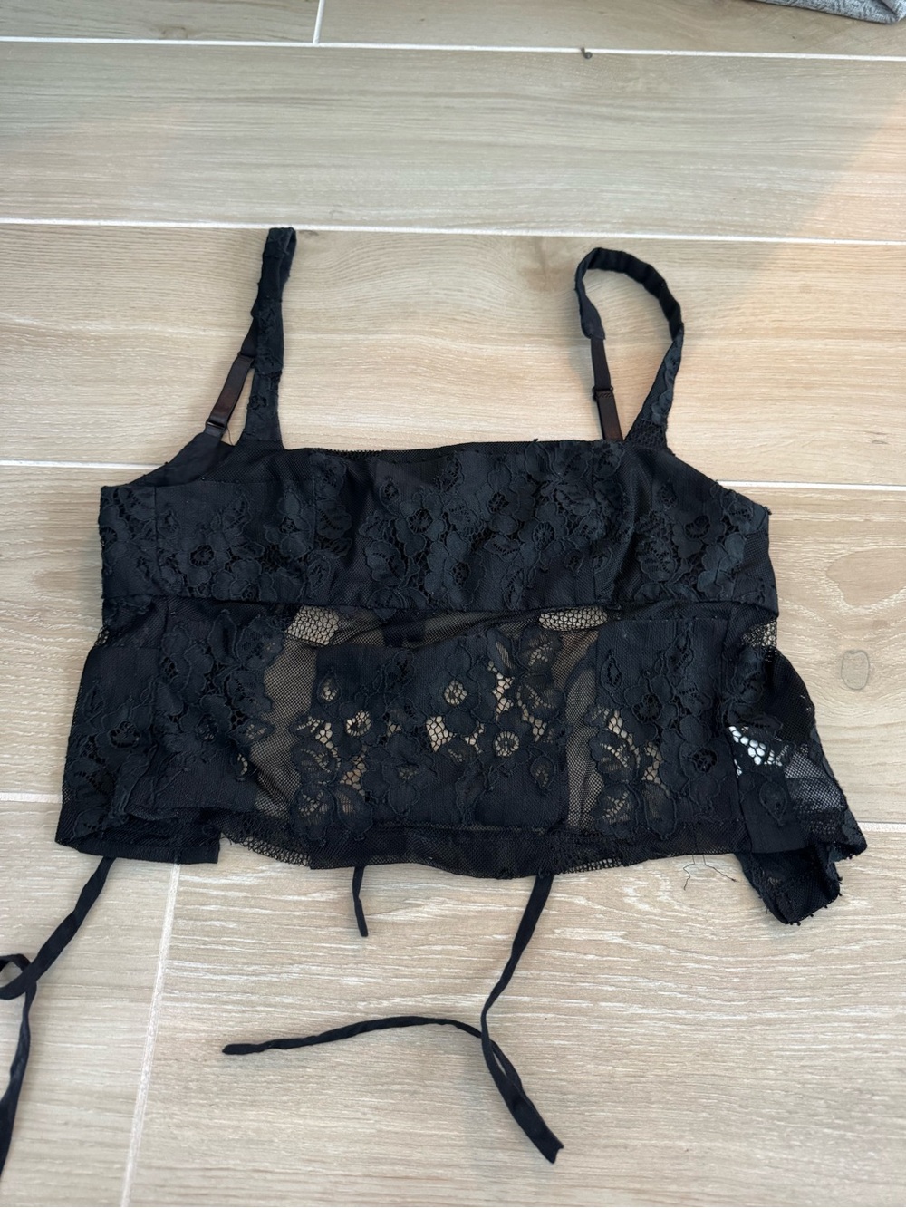 Edikted Black Lace Crop Camisole